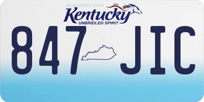 KY license plate 847JIC
