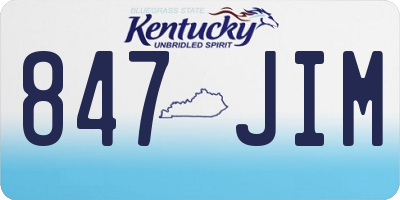 KY license plate 847JIM