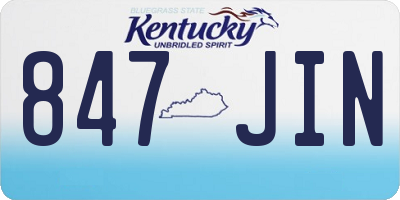 KY license plate 847JIN