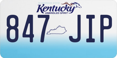 KY license plate 847JIP