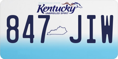 KY license plate 847JIW