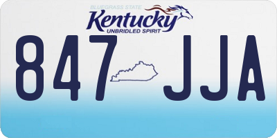 KY license plate 847JJA