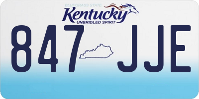 KY license plate 847JJE