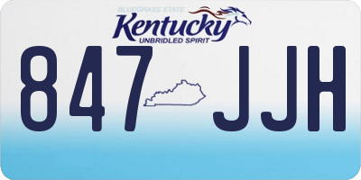 KY license plate 847JJH