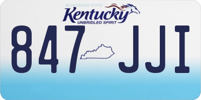 KY license plate 847JJI