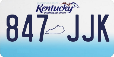 KY license plate 847JJK