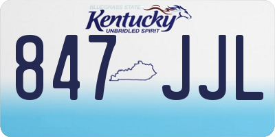 KY license plate 847JJL