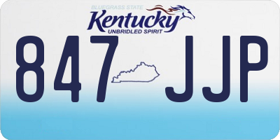KY license plate 847JJP