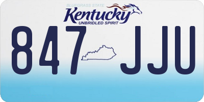 KY license plate 847JJU