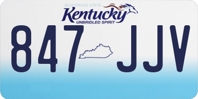 KY license plate 847JJV
