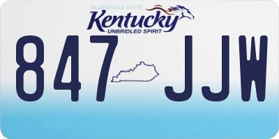 KY license plate 847JJW