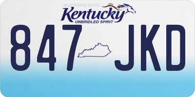 KY license plate 847JKD