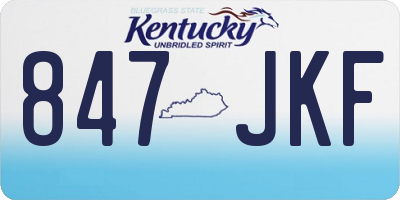 KY license plate 847JKF
