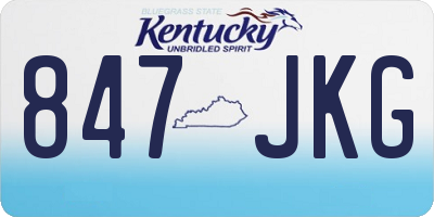 KY license plate 847JKG