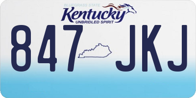KY license plate 847JKJ