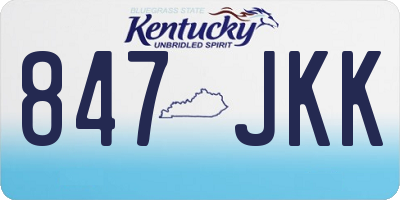 KY license plate 847JKK