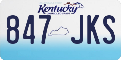 KY license plate 847JKS