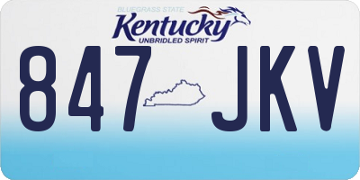 KY license plate 847JKV