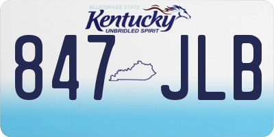 KY license plate 847JLB