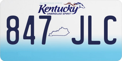 KY license plate 847JLC