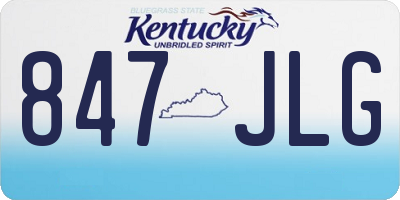 KY license plate 847JLG