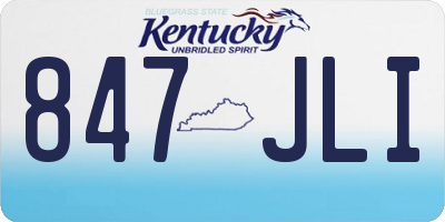 KY license plate 847JLI