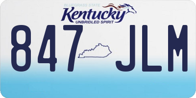 KY license plate 847JLM