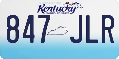 KY license plate 847JLR