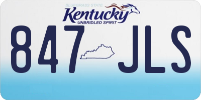 KY license plate 847JLS