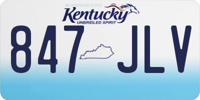 KY license plate 847JLV