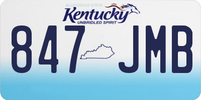 KY license plate 847JMB