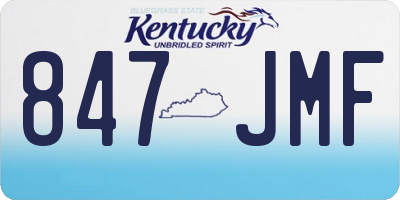 KY license plate 847JMF