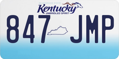 KY license plate 847JMP
