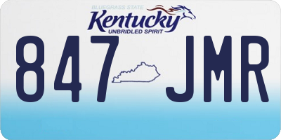 KY license plate 847JMR