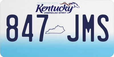 KY license plate 847JMS