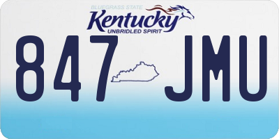 KY license plate 847JMU