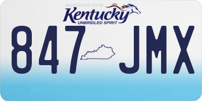 KY license plate 847JMX