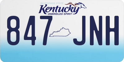 KY license plate 847JNH