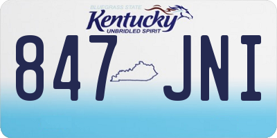 KY license plate 847JNI