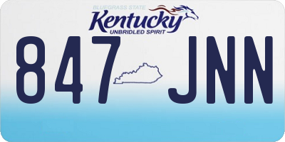 KY license plate 847JNN