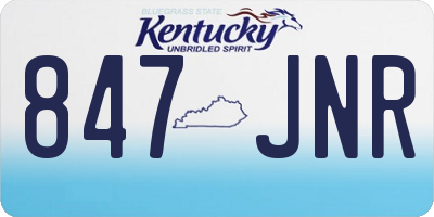 KY license plate 847JNR