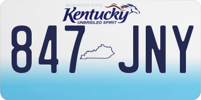 KY license plate 847JNY