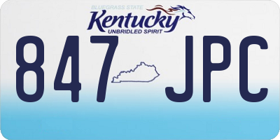 KY license plate 847JPC