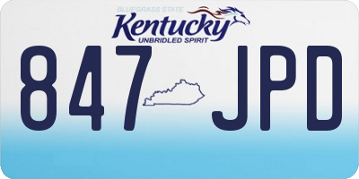 KY license plate 847JPD