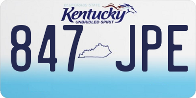 KY license plate 847JPE