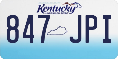 KY license plate 847JPI