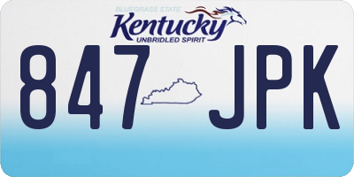 KY license plate 847JPK