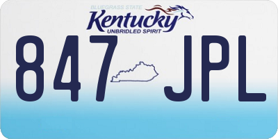 KY license plate 847JPL