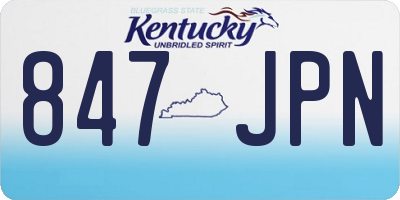 KY license plate 847JPN