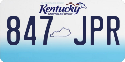 KY license plate 847JPR